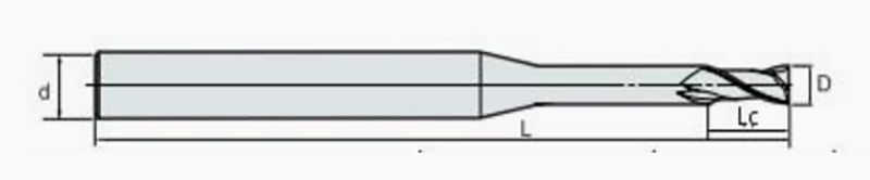 Long Neck Short Flutes Square End Mill4