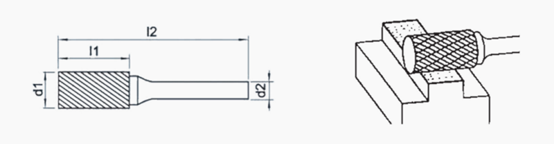 Type A Cylinder Shape Carbide Rotary Burrs4