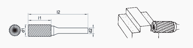 Type B or AE Cylinder Shape Carbide Rotary Burrs3